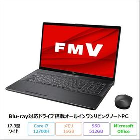 富士通 LIFEBOOK NH90/H1 ノートパソコン FMVN90H1BE Windows11 Office付き Core i7-12700H メモリ16GB SSD512GB 17.3インチ 新品未使用品