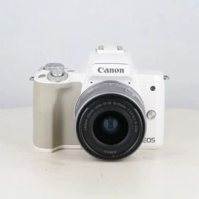 【中古】(キヤノン) Canon EOS KISS M+EF-M15-45 IS STM レンズセット ホワイト