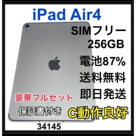 電池87% iPad Air 4 256 GB SIMフリー グレイ 本体