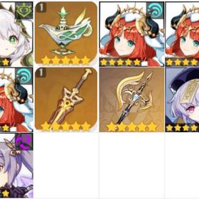 ナヒーダ/千夜に浮かぶ夢/ニィロウ2凸/聖顕の鍵/裁断/七七/刻晴 | 原神のアカウントデータ、RMTの販売・買取一覧