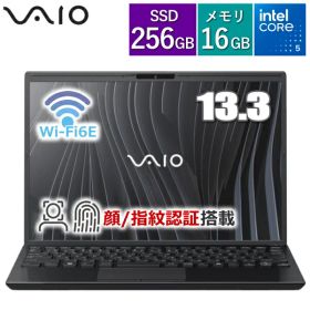 【大容量メモリ16GB搭載】13.3型 ノートパソコン VAIO Pro PG Windows11 Pro Core 5 メモリ 16GB SSD 256GB 顔認証 指紋認証 Wi-Fi6E プライバシーシャッター付webカメラ Type-C HDMI モバイルノートPC VJPG324000001 ブラック 新品