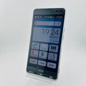 バッテリー良好 京セラ BASIO3 32 GB ブルー SIMフリー(simロック解除済) 白ロム 中古 本体 動作確認済 【最短送料無料】G-144