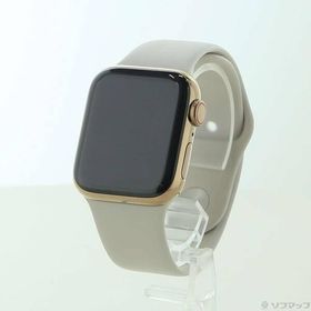 〔中古〕Apple(アップル) Apple Watch Series 5 GPS + Cellular 40mm ゴールドステンレススチールケース ストーンスポーツバンド〔269-ud〕