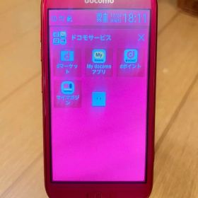 docomo F-01L レッド スマートフォン本体ドコモSIMフリー
