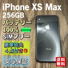 アイフォーン(iPhone)の【新品液晶バッテリー】iPhoneXs Max スペースグレイ 256GB (スマートフォン本体)
