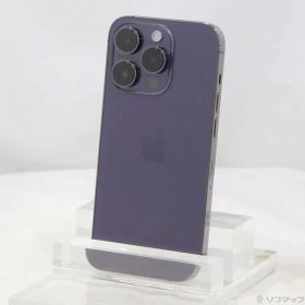 【中古】Apple(アップル) iPhone14 Pro 128GB ディープパープル MQ0F3J／A SIMフリー 【344-ud】