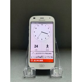 エヌティティドコモ(NTTdocomo)の超美品 SIMフリー らくらくスマートフォン F-42A 32GB ホワイト色(スマートフォン本体)