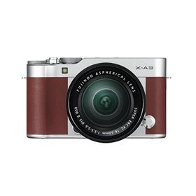 FUJIFILM ミラーレス一眼 X-A3 レンズキット ブラウン X-A3LK-XC-BW(中古品)