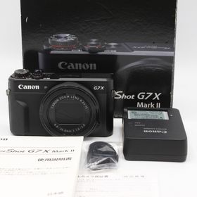 キヤノン(Canon)の【美品】Canon PowerShot G7 X Mark II ブラック コンパクトデジタルカメラ キヤノン パワーショット マーク2 デジカメ コンデジ 本体(コンパクトデジタルカメラ)