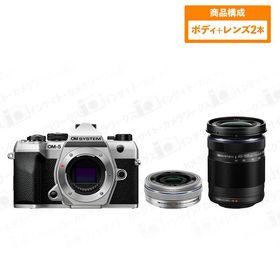 OM SYSTEM OM-5 Mark II ボディ シルバー + ダブルレンズセット M.ZUIKO DIGITAL ED 14-42mm F3.5-5.6 EZ SLV + 40-150mm F4.0-5.6 R BLK オーエム システム