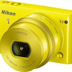 【中古】カメラ レンズ交換式アドバンストカメラ Nikon 1 S2 標準パワーズームレンズキット 1418万画素 (イエロー) [S2PLKYW]