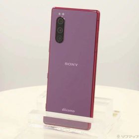 【中古】SONY(ソニー) Xperia 5 64GB レッド SO-01M docomo 【276-ud】