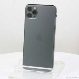 〔中古品〕 iPhone11 Pro Max 256GB ミッドナイトグリーン MWHM2J／A SIMフリー【262】