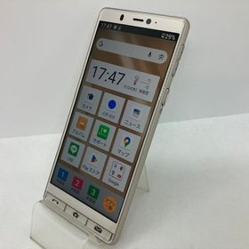 512026U【超美品】A001SH/シンプルスマホ5(ゴールド)