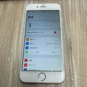 Apple iPhone 6 シルバー 本体 画面ひびあり動作〇