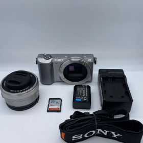 【返品保証・動作確認済】SONY α5000（銀色）＋ E 16-50mm 標準ズームレンズキット
