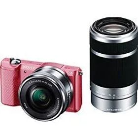 【中古】「非常に良い（無料延長保証）」SONY α5000 ダブルズームレンズキット(ピンク／デジタル一眼)