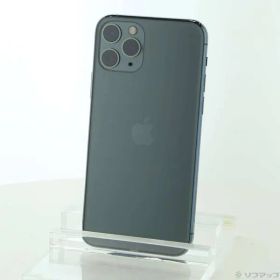 〔中古品〕 iPhone11 Pro 256GB ミッドナイトグリーン NWCC2J／A SIMフリー【377】