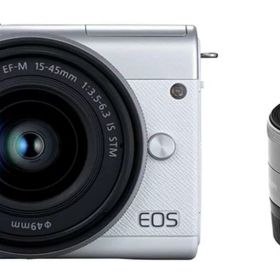 【中古】Canon キヤノン EOS M200 ダブルレンズキット ホワイト