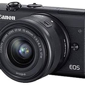 【中古】（非常に良い）Canon ミラーレス一眼カメラ EOS M200 標準ズームキット ブラック EOSM200BK-1545ISSTMLK