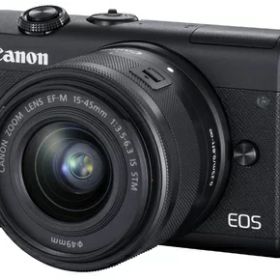 【中古】 Canon ミラーレス一眼カメラ EOS M200 標準ズームキット ブラック EOSM200BK-1545ISSTMLK