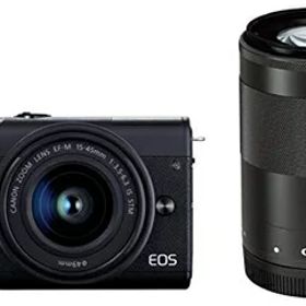 【中古】 Canon ミラーレス一眼カメラ EOS M200 ダブルズームキット ブラック EOSM200BK-WZK