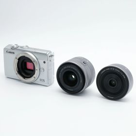 【中古】[美品] Canon (キヤノン) EOS M200 ダブルレンズキット [ホワイト] _GP00001710