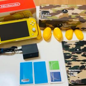 【美品】Nintendo Switch LITE イエロー＋フィルム＋グリップ