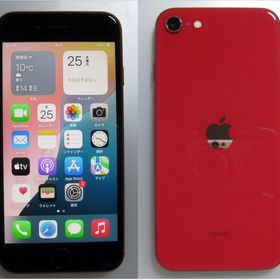 91 美品 液晶&電池新品100% iPhoneSE２ 128GB au版SIMフリー レッド