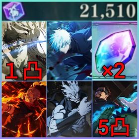 初期垢✨️石21510+0.2秒五条+2周年真人+宿儺+旧乙骨1凸 | ファンパレ(呪術廻戦ファントムパレード)のアカウントデータ、RMTの販売・買取一覧