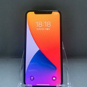 超美品 国内版 SIMフリー iPhoneX 256GB スペースグレー色