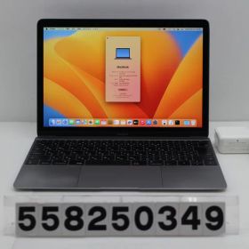 Apple MacBook Retina 12in 2017 A1534 スペースグレイ Core m3 7Y32 1.2GHz/8GB/256GB/WQXGA(2304x1440) エラー表示あり【中古】【20251226】