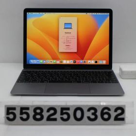 Apple MacBook Retina 12in 2017 A1534 スペースグレイ A1534 Core m3 7Y32 1.2GHz/8GB/256GB/WQXGA エラー表示あり【中古】【20251226】