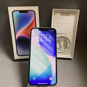 美品 Appleストア版 SIMフリー iPhone14 256GB ブルー色