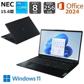 【新品】 NEC ノートパソコン LAVIE N15 15.6型 IPS液晶 / Core i3 1305U/ メモリ 8GB/ SSD 256GB/ Windows 11/ WEBカメラ/ 2024 Office付き/ カームブラック