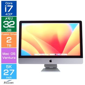 液晶一体型 デスクトップパソコン Aランク 良品 Apple iMac 5K 27インチ 2017 A1419 Core i7 4.2GHz 32GBメモリ 2TB Fusion Drive Radeon Pro 580 8GB