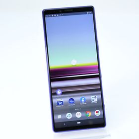 【訳あり＊液晶美品】SIMフリー docomo Xperia 1 SO-03L パープル