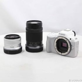 〔中古〕Canon(キヤノン) EOS R50 ダブルズームキット ホワイト〔198-ud〕