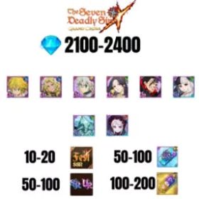 [海外] 2100-2400 虹のダイヤ |トリスタン |ゼルドリス デーモン キング・ニュー |SKULD |5 FEST UR |10-20 フェスト SSR |30-70 UR/SSR |50-100 枚 SSR