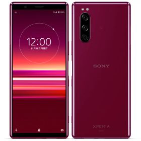 【中古】Bランク 【やや傷や汚れあり】 SIMロック解除済み 元docomo SONY Xperia 5 SO-01M 本体のみ レッド ネットワーク利用制限△(赤ロム永久保証) 送料無料