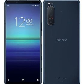 ソニー スマートフォン Xperia 5II 256GB (SIMフリー/ブルー)[XQ-AS42L2JPCX1]（液晶画面複数個所ライン抜け有） 携帯電話