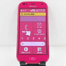 らくらくスマートフォン me F-01L ドコモ ピンク 送料無料 本体 c11360 【中古】