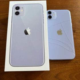 iPhone11 パープル 128GB 背面割れあり SIMロック解除済み