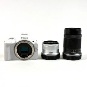 キヤノン Canon EOS R50 ダブルズームキット ホワイト デジタル ミラーレス 一眼カメラ 【中古】