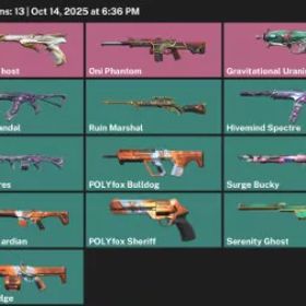 アジア太平洋 |未評価|在庫価値 5325 VP |13 スキン |主権者 ゴースト |鬼 ファントム |重力ウランニューロブラスタークラシック | メアド譲渡可能 #1109