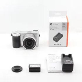【美品】SONY ソニー ミラーレス一眼カメラ α6400 パワーズームレンズ シルバー ILCE-6400L