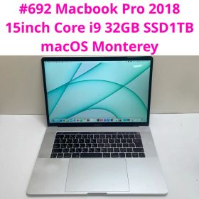 #692 Macbook Pro 2018 15inch i9 32GB 1TB