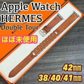 アップル(Apple)の2831 ほぼ未使用 Apple Watch エルメス グルメット 二重 レザー(腕時計)
