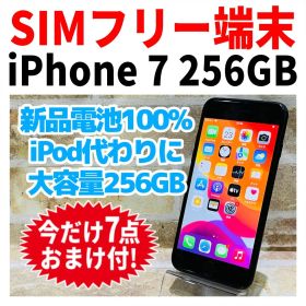 SIMフリー iPhone7 256GB ブラック 電池新品