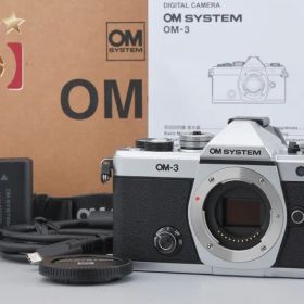 OM SYSTEM オーエムシステム 【中古】OM SYSTEM オーエム システム OM-3 シルバー ミラーレス一眼カメラ 元箱付き ミラーレスカメラ